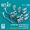 RESKIT RSK72-0020 US NAVY MHU-191/M (AERO 21A) Munitions Transporter (with adapters for missiles) (Carrier Fleet, C-130) (3D Printed model kit) 1/72